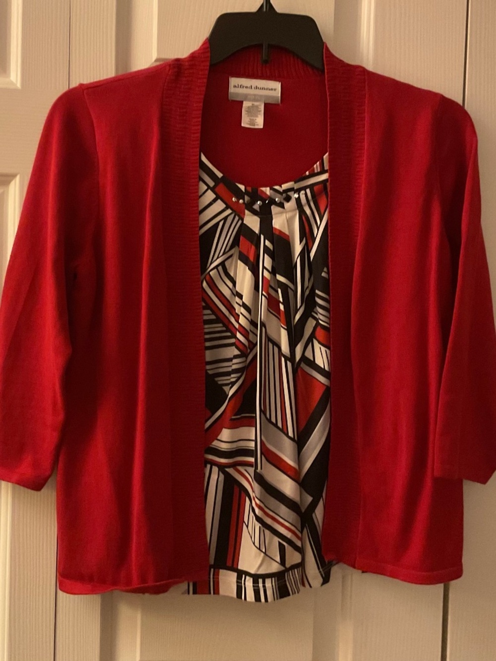 Women’s Red Sweater Alfred Dunner Petite Large